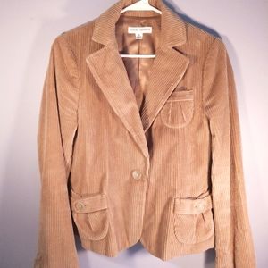 Banana Republic 10 Small Brown Corduroy Textured Button Pockets Blazer Jacket